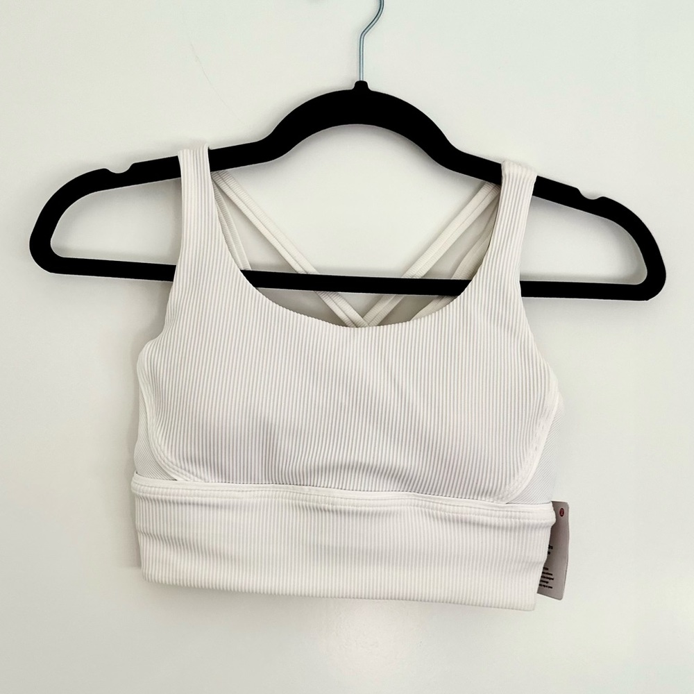 NWT White Lululemon Sports Bra - Size 4
